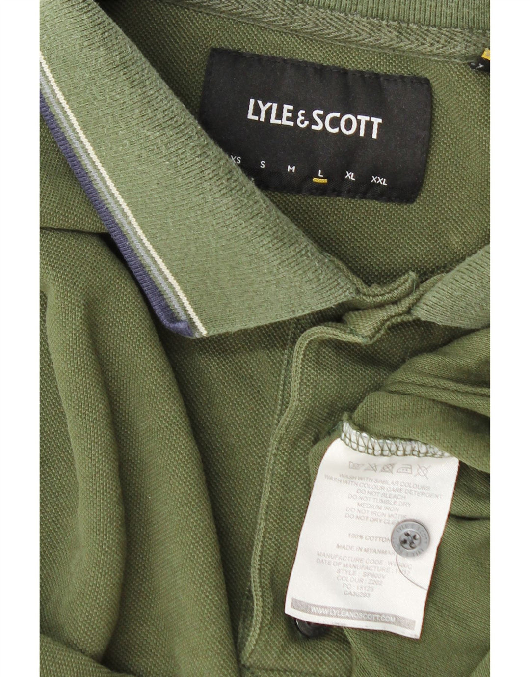 Lyle & Scott muška polo majica veliki kaki pamuk