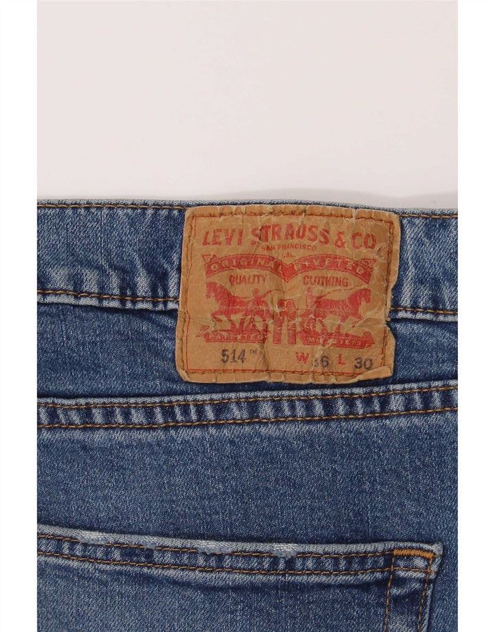 Levi's muške 514 ravne traperice W36 L30 plavi pamuk