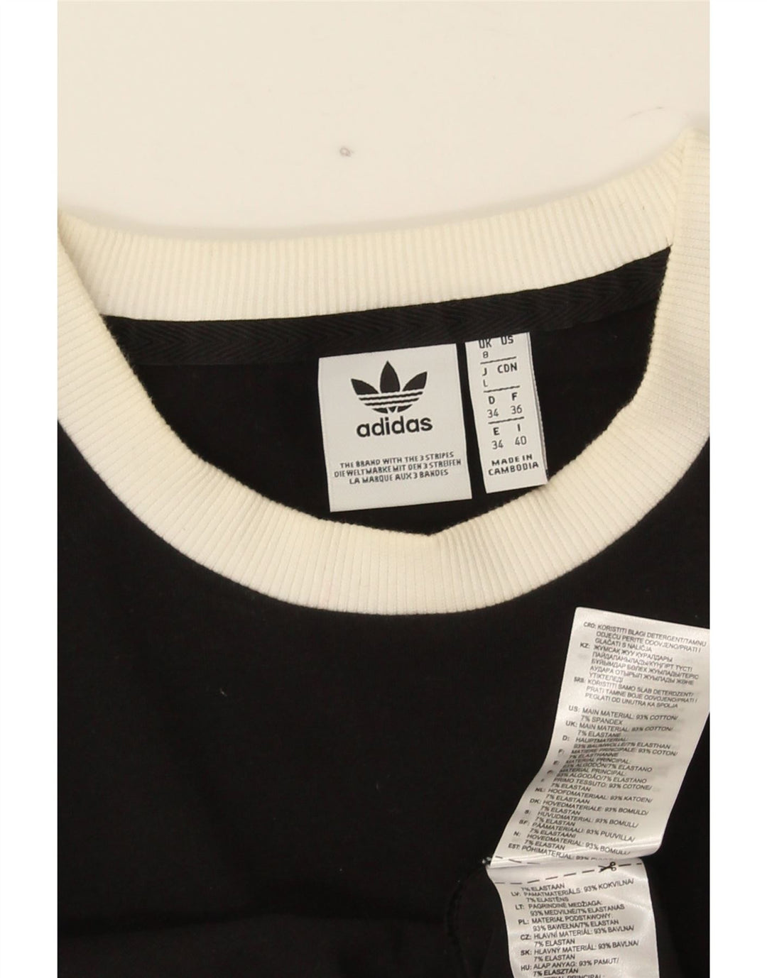 Adidas ženska majica dugih rukava UK 8 mala crna pamuk