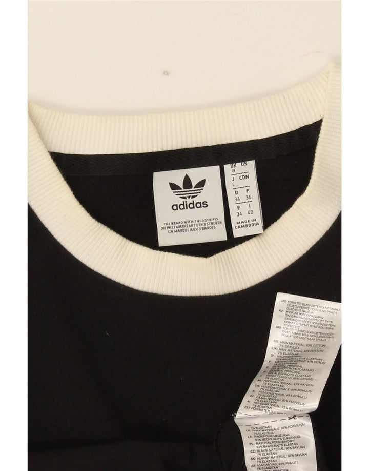 Adidas ženska majica dugih rukava UK 8 mala crna pamuk