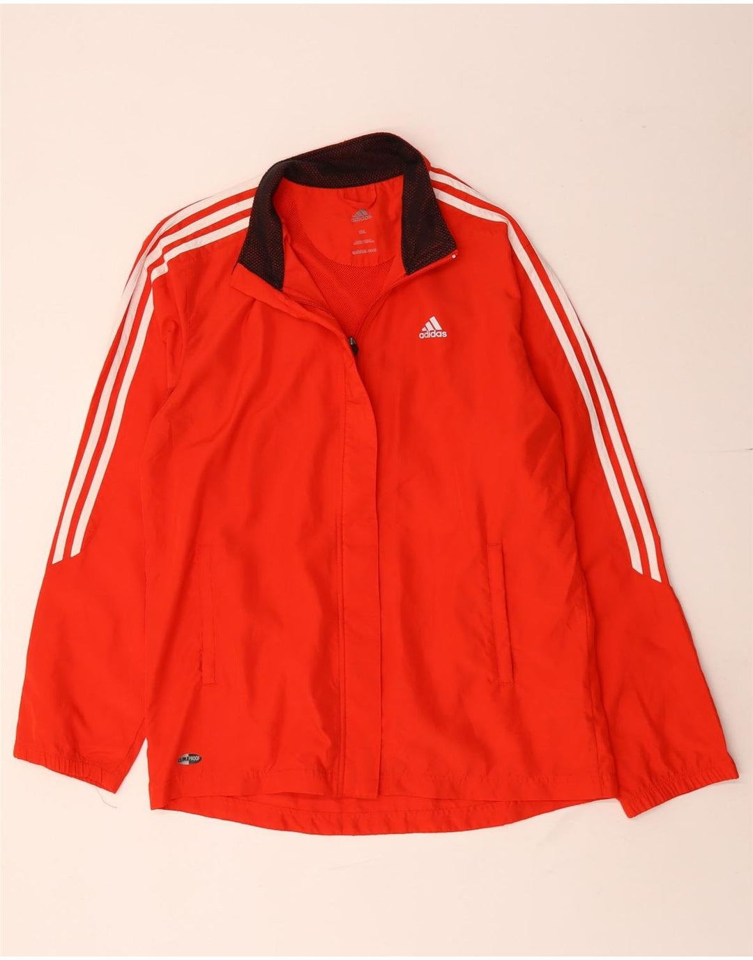 Adidas ženska gornja jakna trenirke otporna na klimu UK 20 2XL crveni poliester