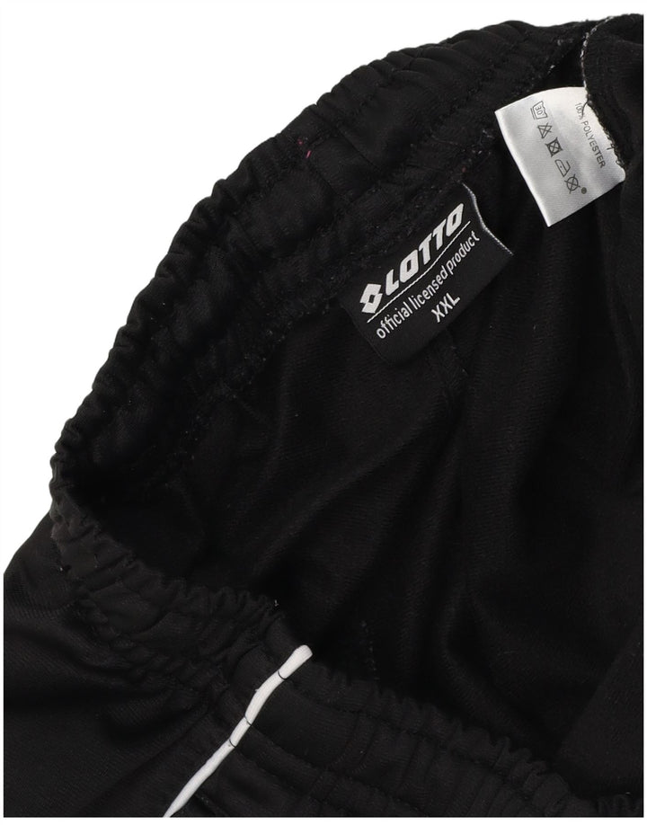 LOTTO Mens Tracksuit Trousers Joggers 2XL Black Polyester