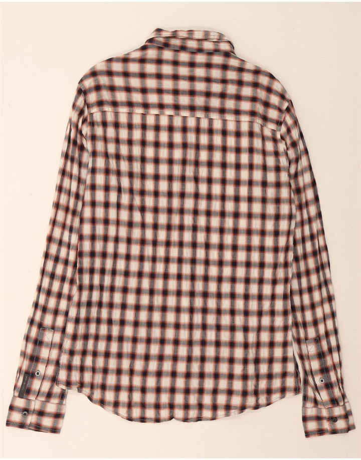 CALVIN KLEIN JEANS Mens Shirt Large Red Check Cotton Vintage Calvin Klein Jeans and Second-Hand Calvin Klein Jeans from Messina Hembry 