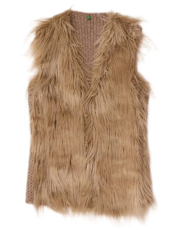 Benetton ženski džemper bez rukava UK 10 Small Beige