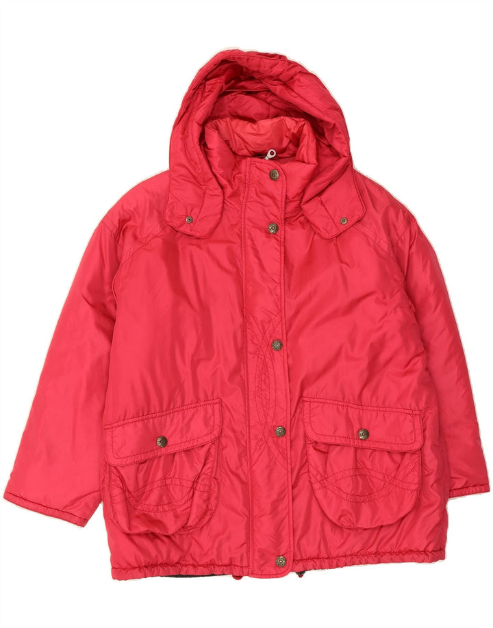 MC ROSS Womens Hooded Windbreaker Jacket EU 46 XL Pink Polyester Vintage MC Ross and Second-Hand MC Ross from Messina Hembry 