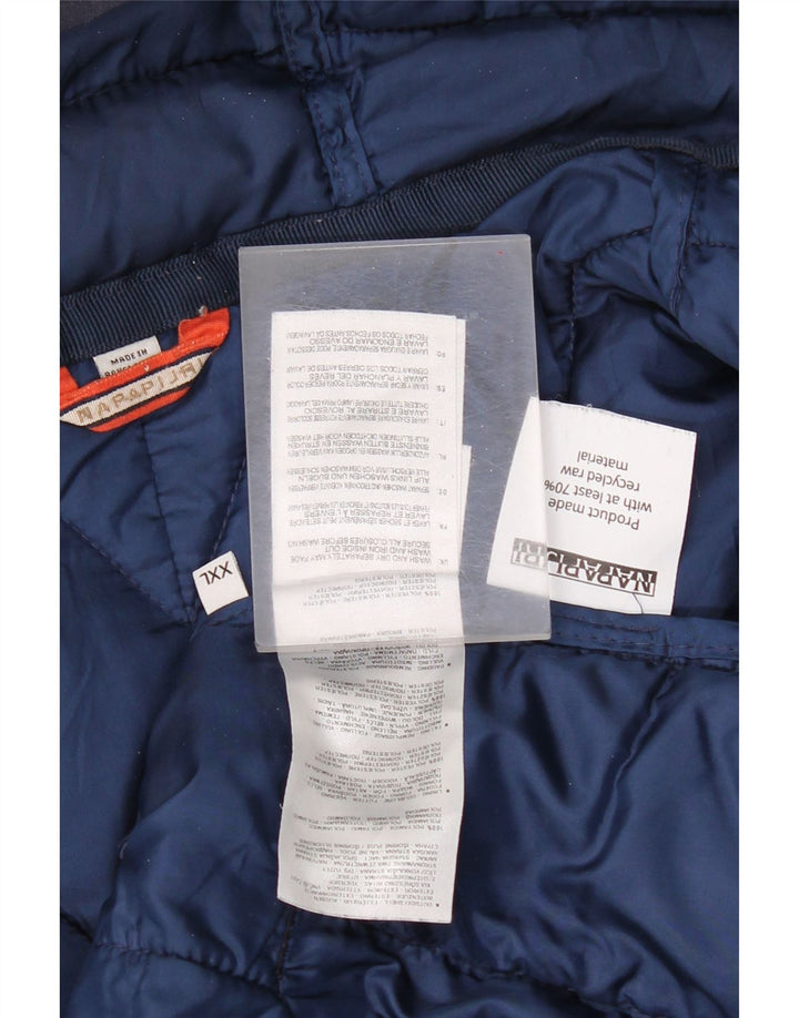 Napapijri muška podstavljena jakna s kapuljačom UK 44 2XL tamnoplavi poliamid