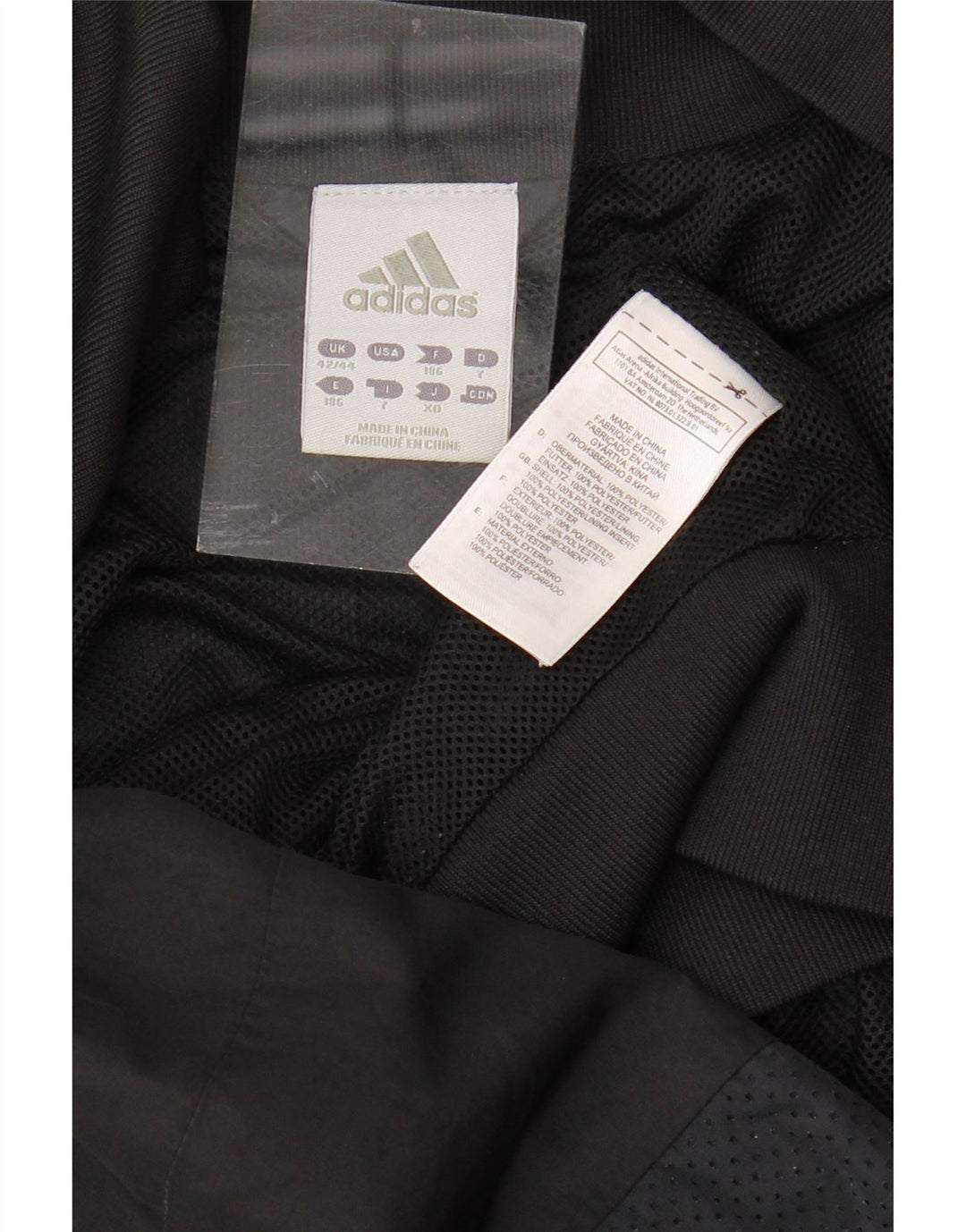 ADIDAS muška gornja jakna trenirke UK 42/44 veliki crni poliester