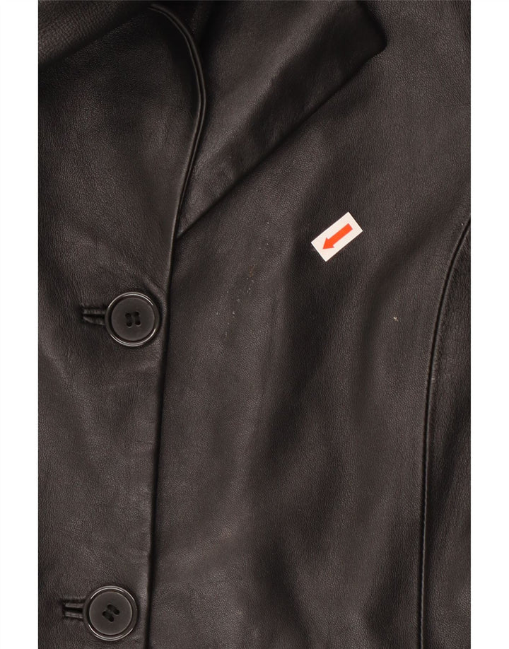 Cofi ženski kožni kaput UK 12 srednje crna koža