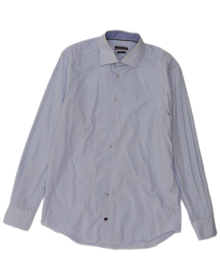 Tommy Hilfiger muška košulja po mjeri veličina 40 15 3/4 srednje plava gingham