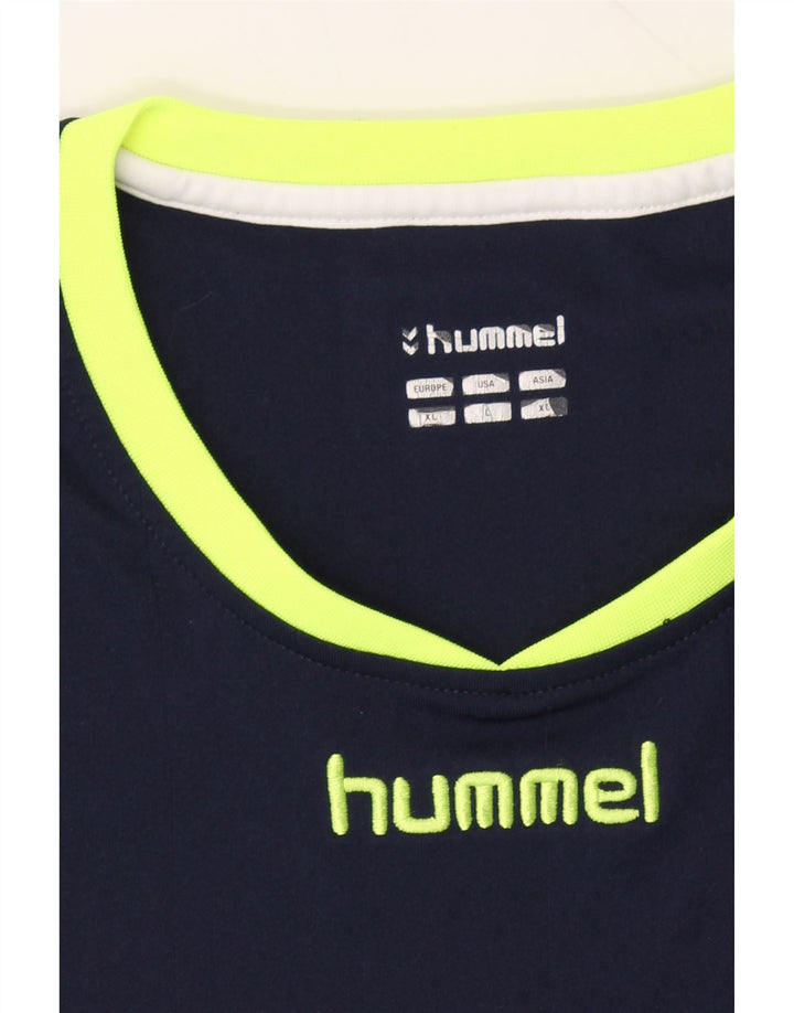 HUMMEL Womens T-Shirt Top UK 18 XL Navy Blue Polyester Vintage Hummel and Second-Hand Hummel from Messina Hembry 