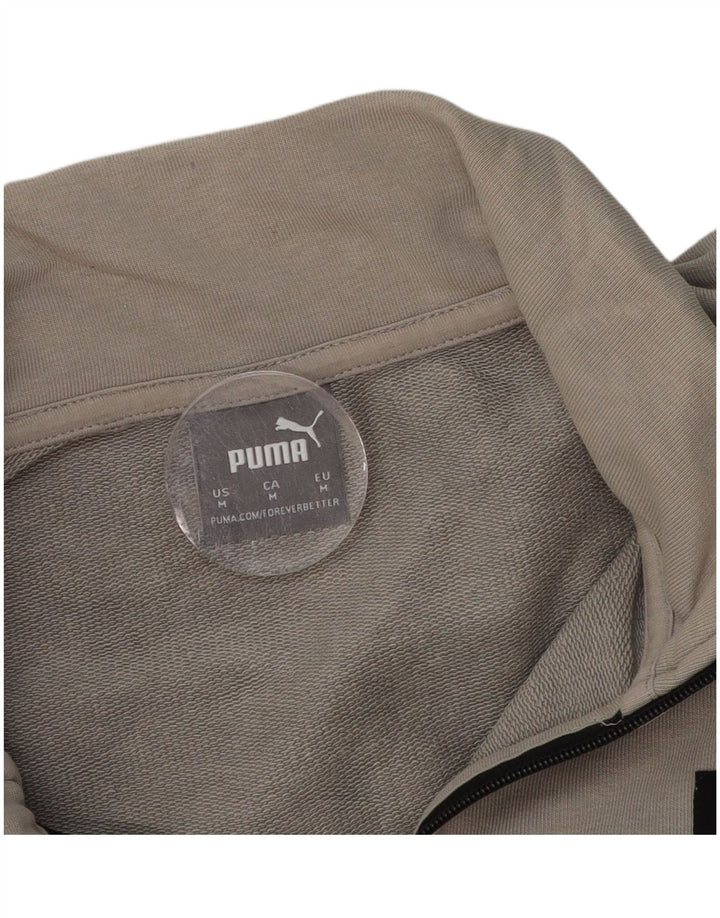 Puma muška majica s izrezom na patentni zatvarač srednje siva