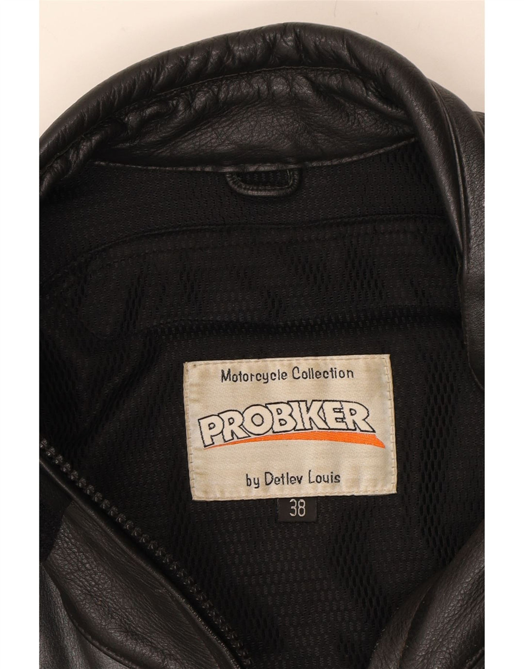 PROBIKER Womens Racer Jacket EU 38 Medium Black Colourblock Motorcycle Vintage Probiker and Second-Hand Probiker from Messina Hembry 