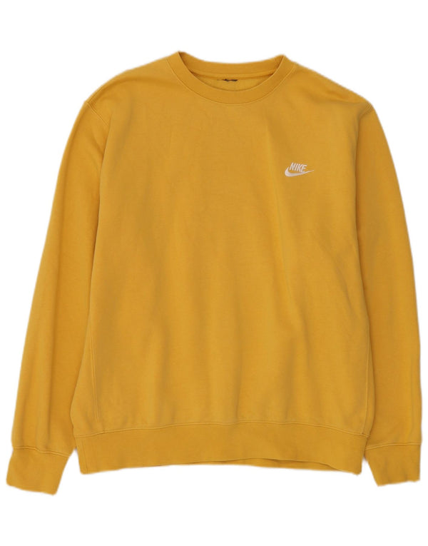 Nike Mens Sweatshirt Jumper XL Yellow Cotton