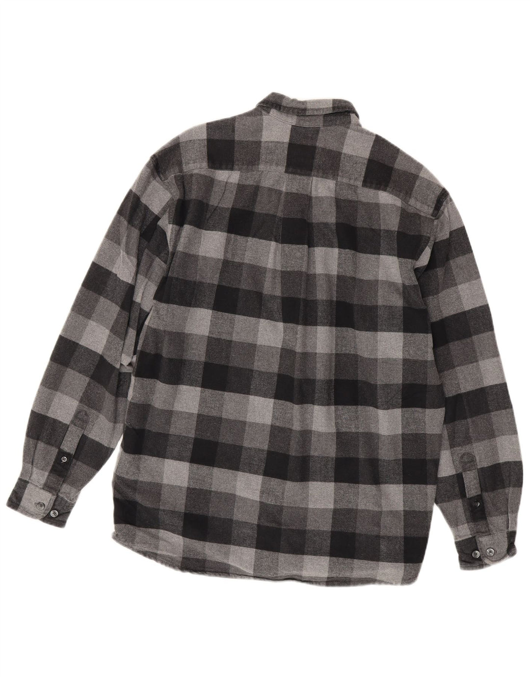 Eddie Bauer Muška flanelska košulja Srednje sivi pamuk od ginghama