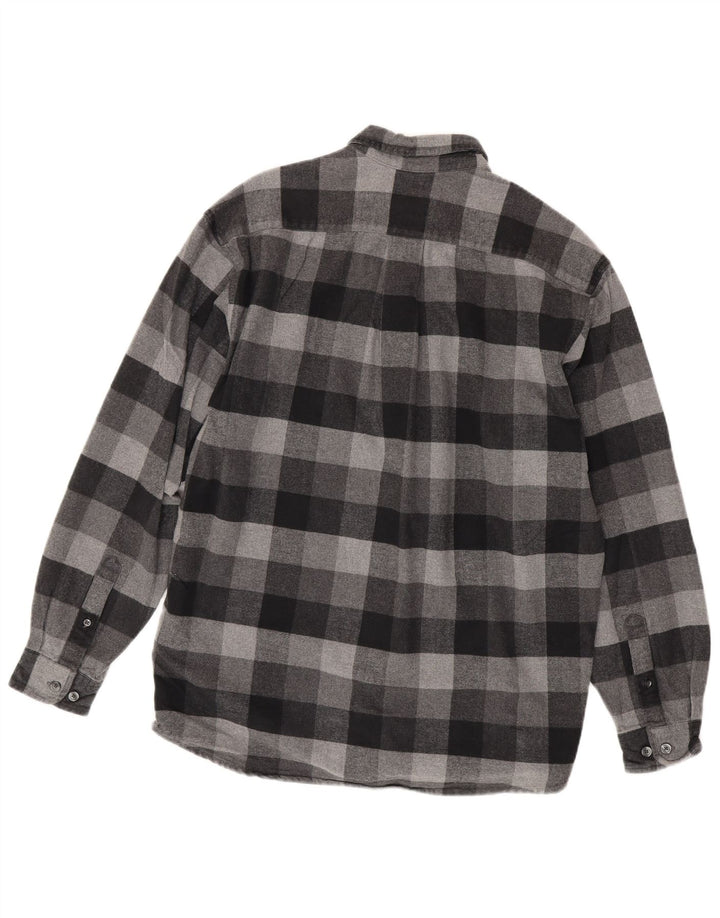 Eddie Bauer Muška flanelska košulja Srednje sivi pamuk od ginghama