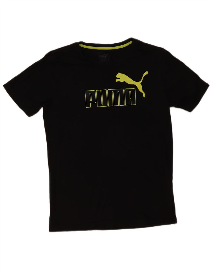 Puma muška majica kratkih rukava s grafičkim motivima, mali crni pamuk