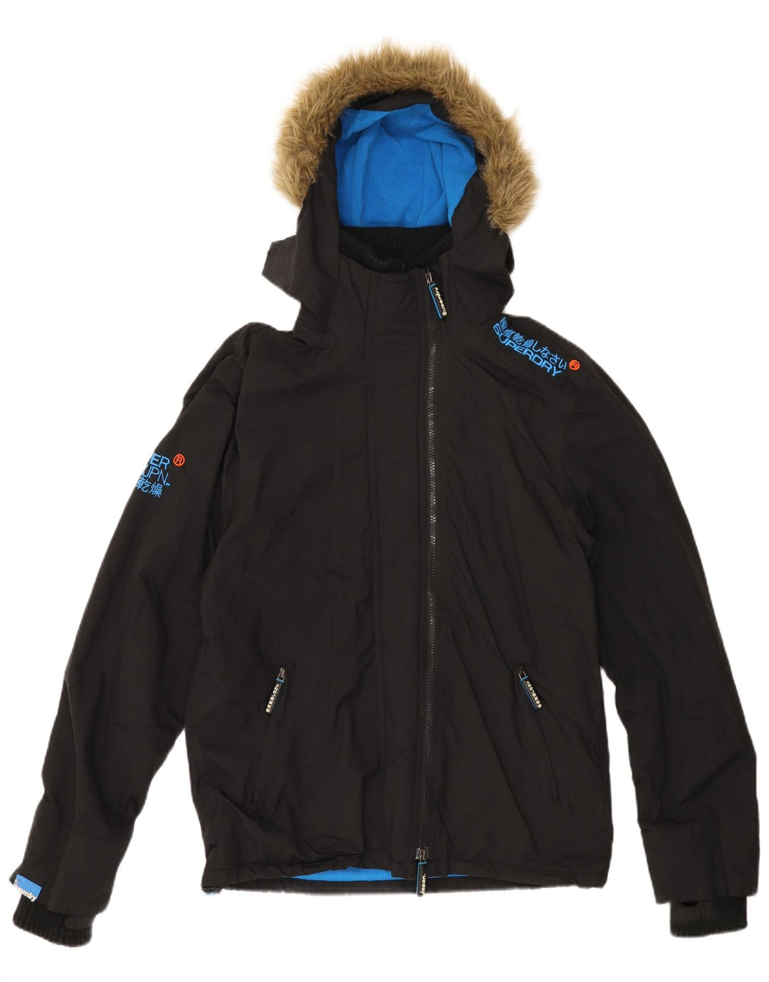 SUPERDRY muška vjetrovka s kapuljačom UK 40 velika crna