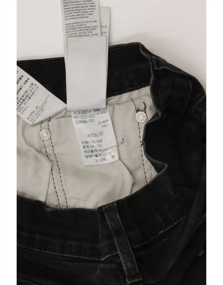 Levi's muške ravne traperice W33 L30 crni pamuk