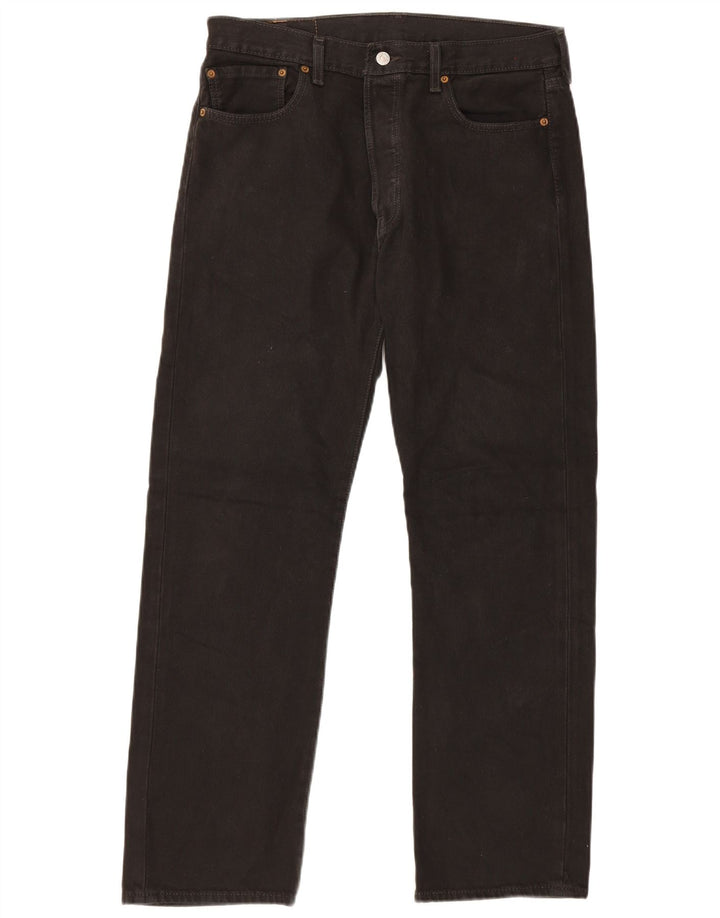 Levi's muške 501 ravne traperice W34 L30 crni pamuk
