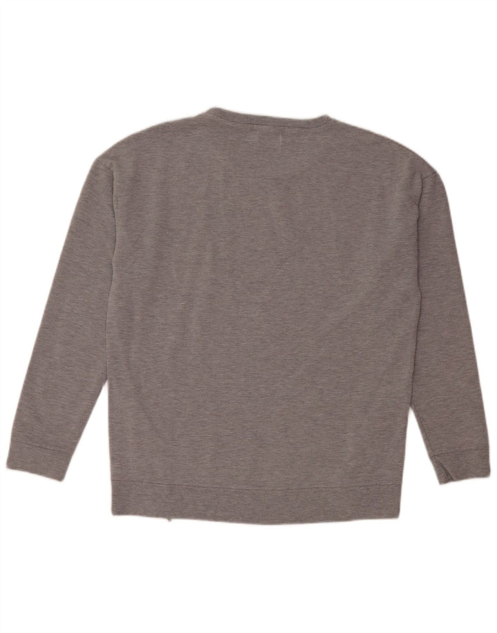 CONVERSE Ženski džemper s grafičkim motivima UK 14 srednje sivi pamuk