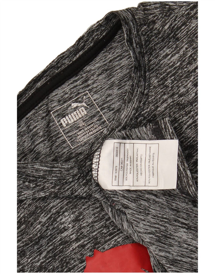 PUMA majica dugih rukava s grafikom za dječake 8-9 godina, mala siva poliester