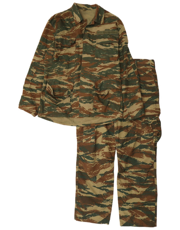 Vintage muški lovački set od 2 dijela Srednji W34 L30 Zelena kamuflažna boja