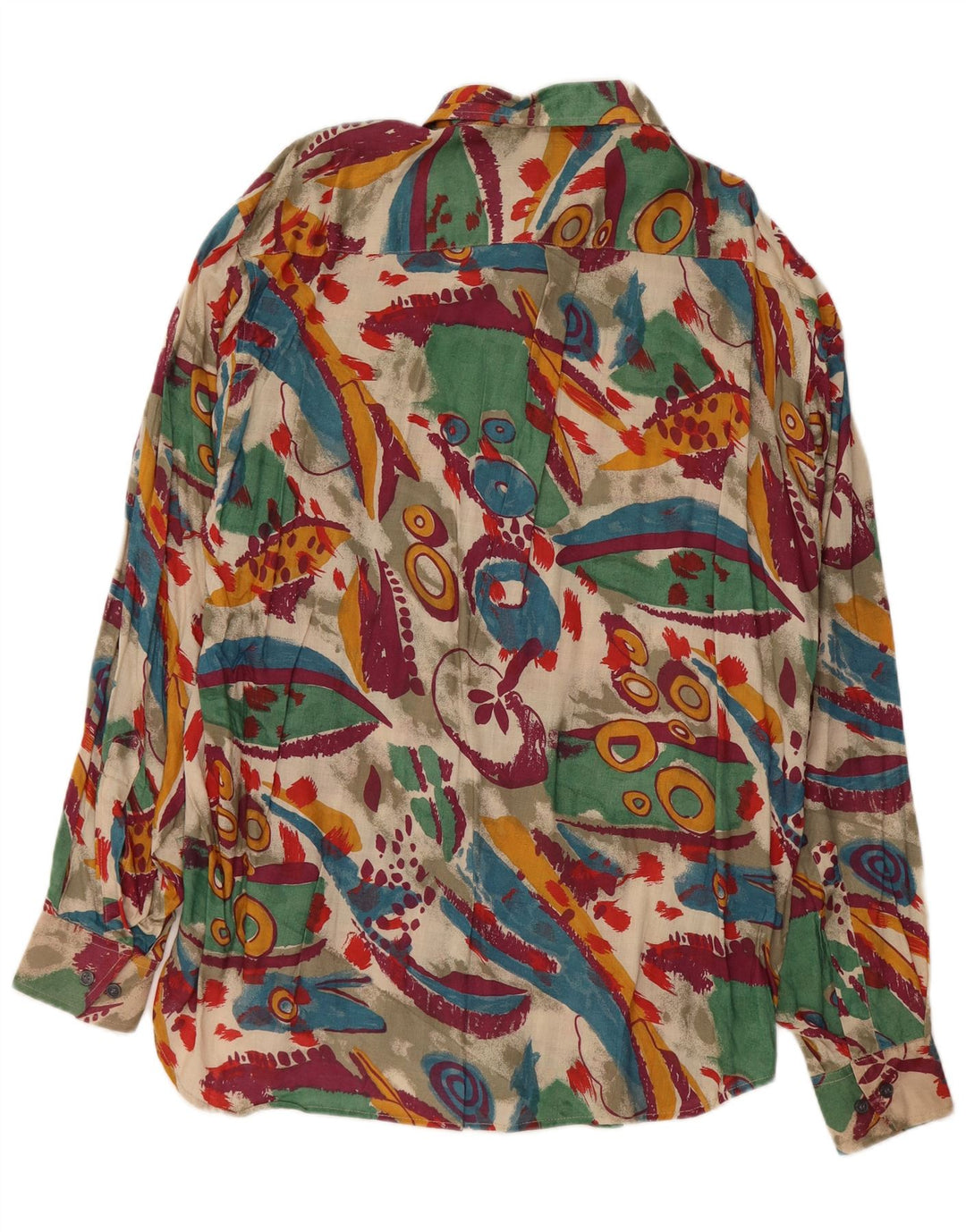 VINTAGE muška košulja s apstraktnim uzorkom, velika, raznobojna viskoza, veličina 41/42