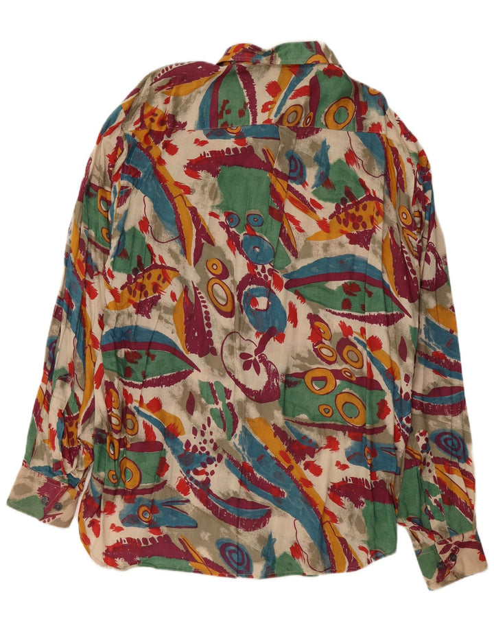 VINTAGE muška košulja s apstraktnim uzorkom, velika, raznobojna viskoza, veličina 41/42