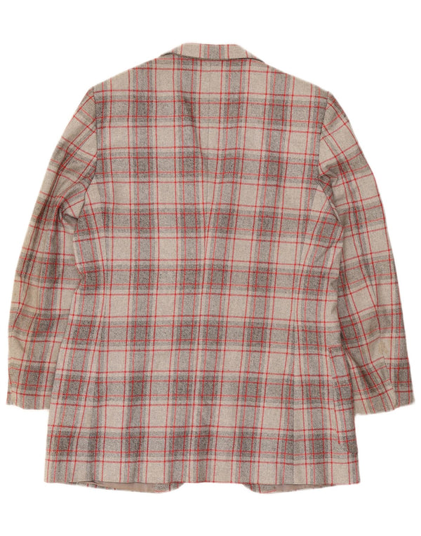 Vintage muška jakna s 2 gumba IT 52 XL sivi karirani