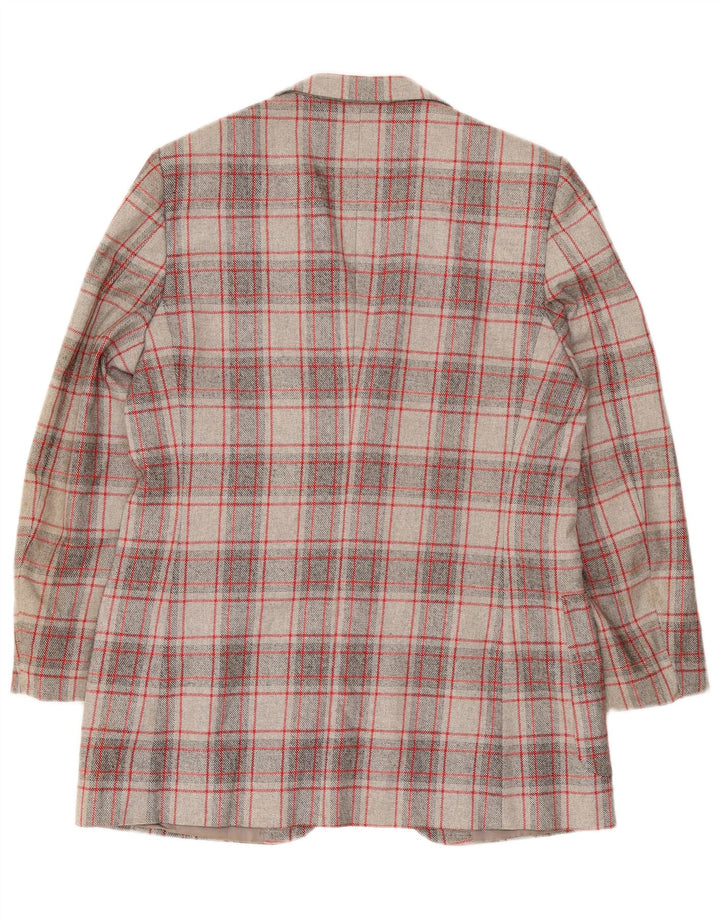 Vintage muška jakna s 2 gumba IT 52 XL sivi karirani