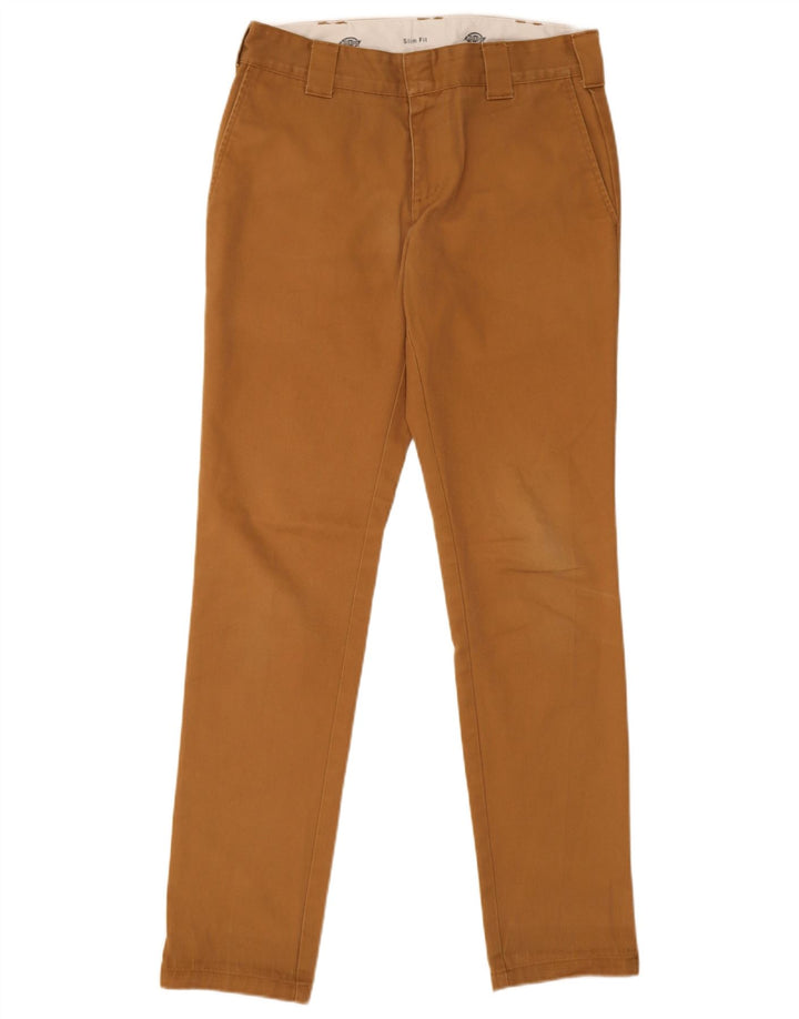 Dickies muške uske chino hlače W32 L32 smeđi poliester
