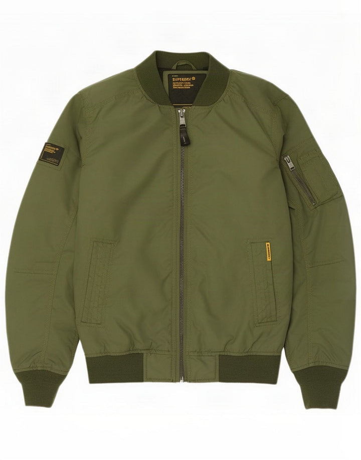 Superdry bomber jakna za dječake 13-14 godina veliki kaki poliester