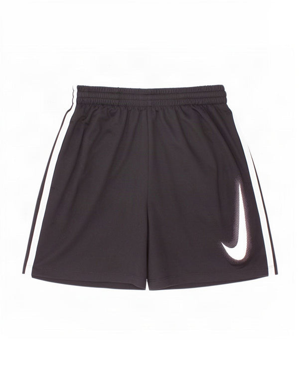 Nike Boys Dri Fit Graphic Sport Shorts 12-13 Years Large Black Colourblock
