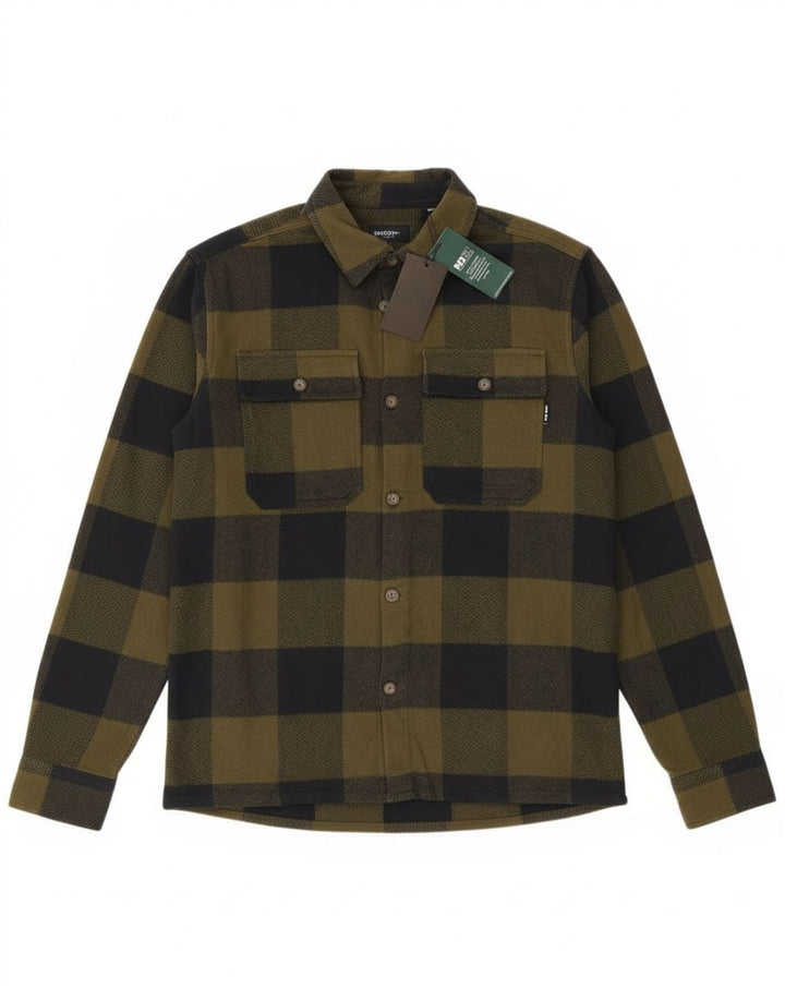 Only & Sons muška majica s flanelskom košuljom, srednji kaki karirani pamuk