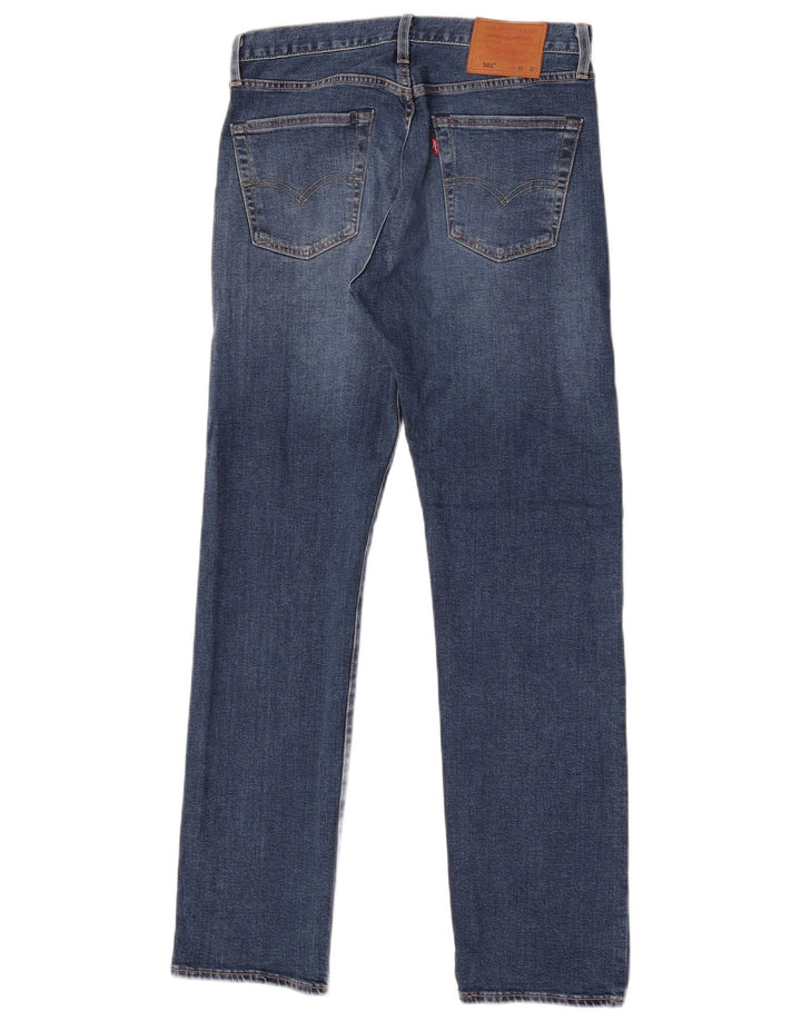 LEVI'S muške 501 ravne traperice W30 L32 plavi pamuk