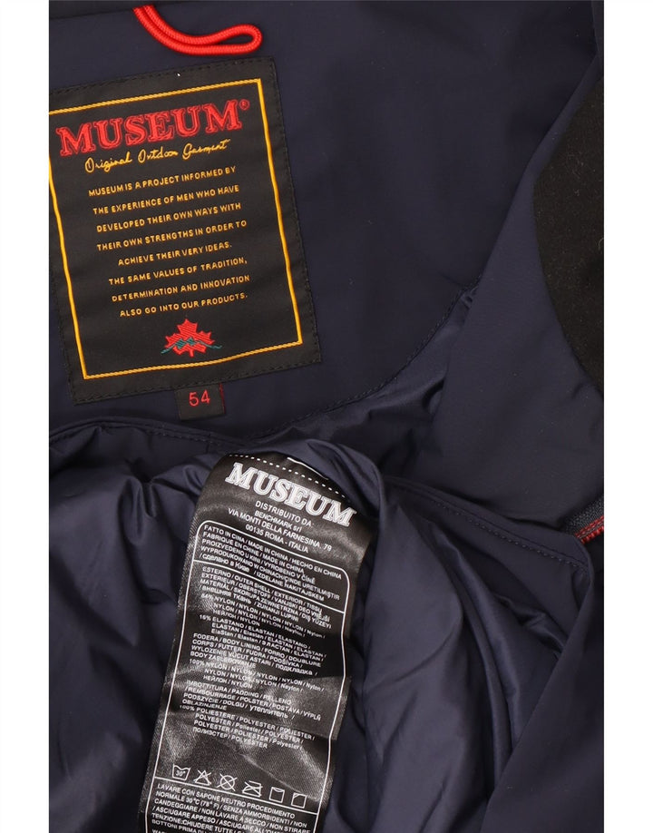 Muzejska muška parka jakna s kapuljačom IT 54 2XL tamnoplavi najlon