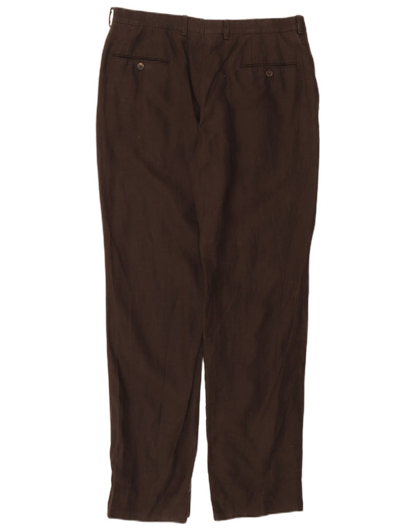 MASSIMO DUTTI Ženske ravne chino hlače EU 44 Large W34 L30 Smeđe