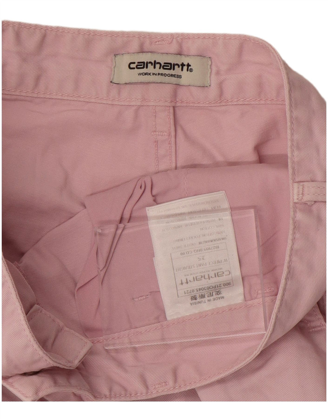 CARHARTT ženske ravne kargo hlače W25 L29, ružičasti pamuk