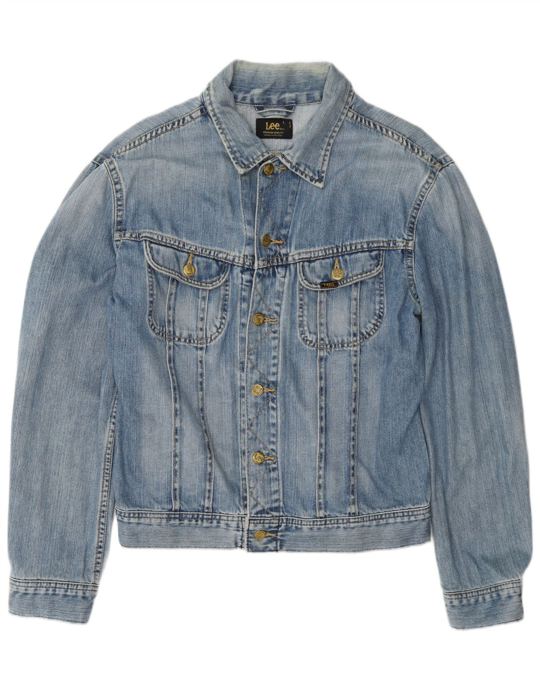 Lee Mens Rider Denim jakna UK 40 Large Blue Cotton