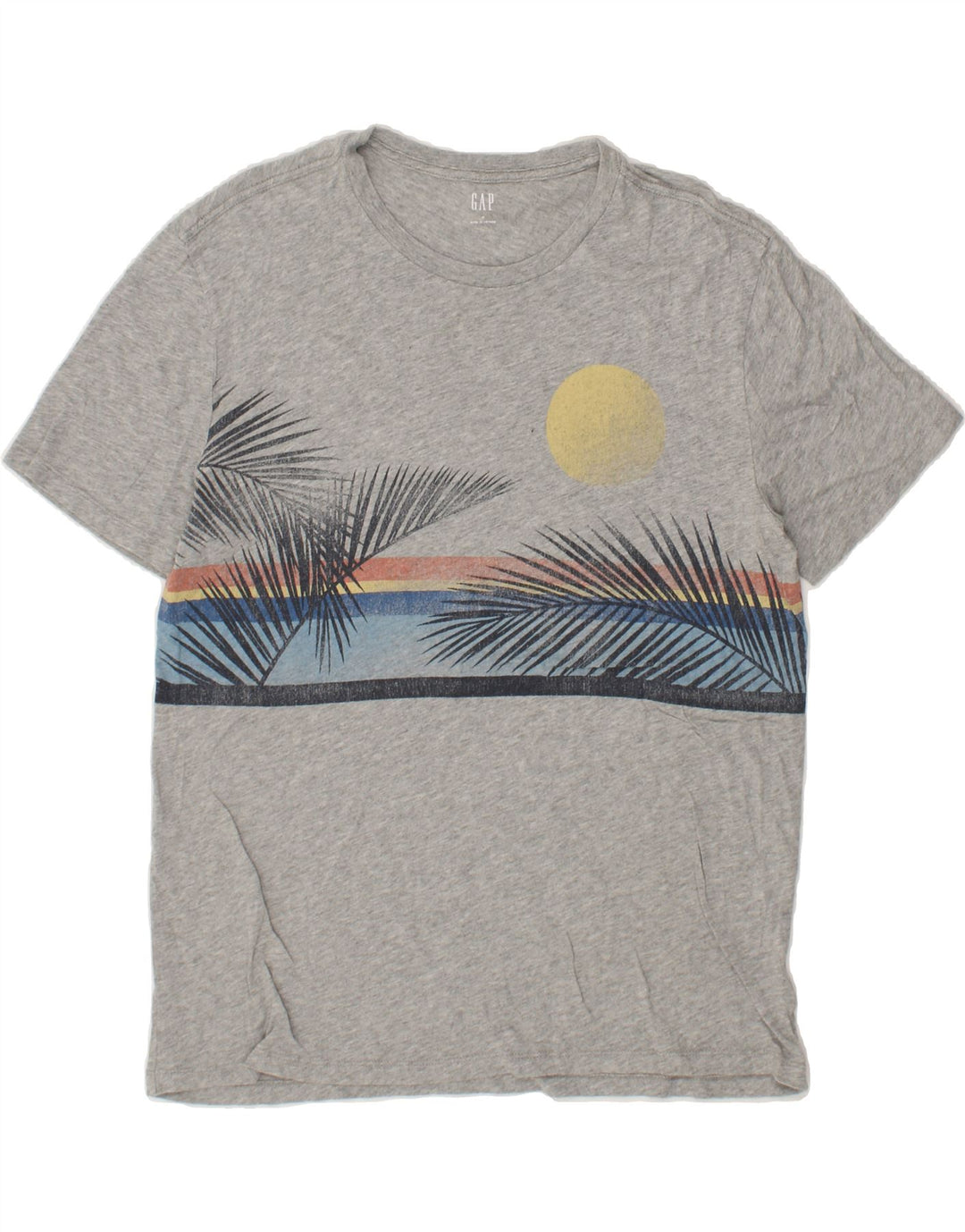 GAP Mens Graphic T-Shirt Top Medium Grey Cotton Vintage Gap and Second-Hand Gap from Messina Hembry 