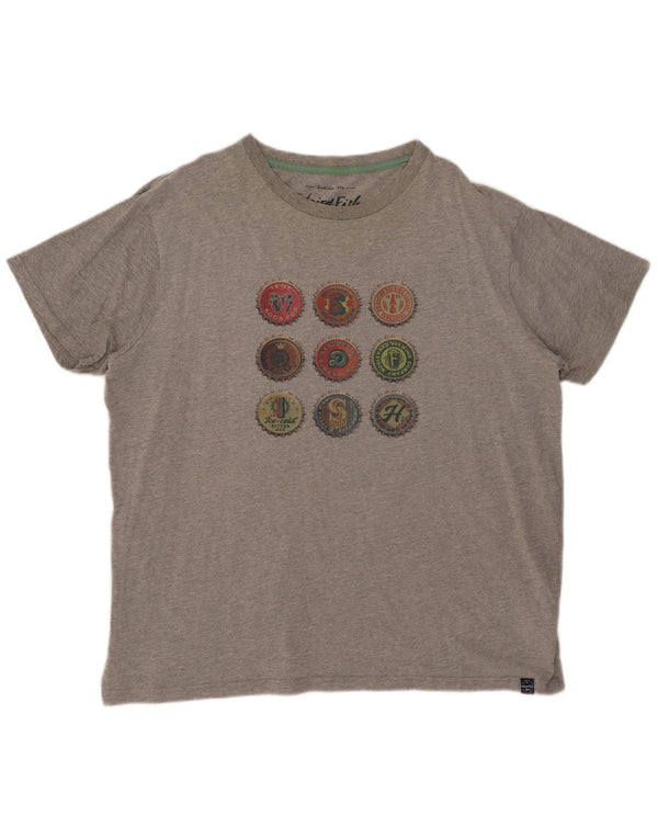 Weird Fish Mens Graphic T-Shirt Top 4XL Grey Flecked Cotton