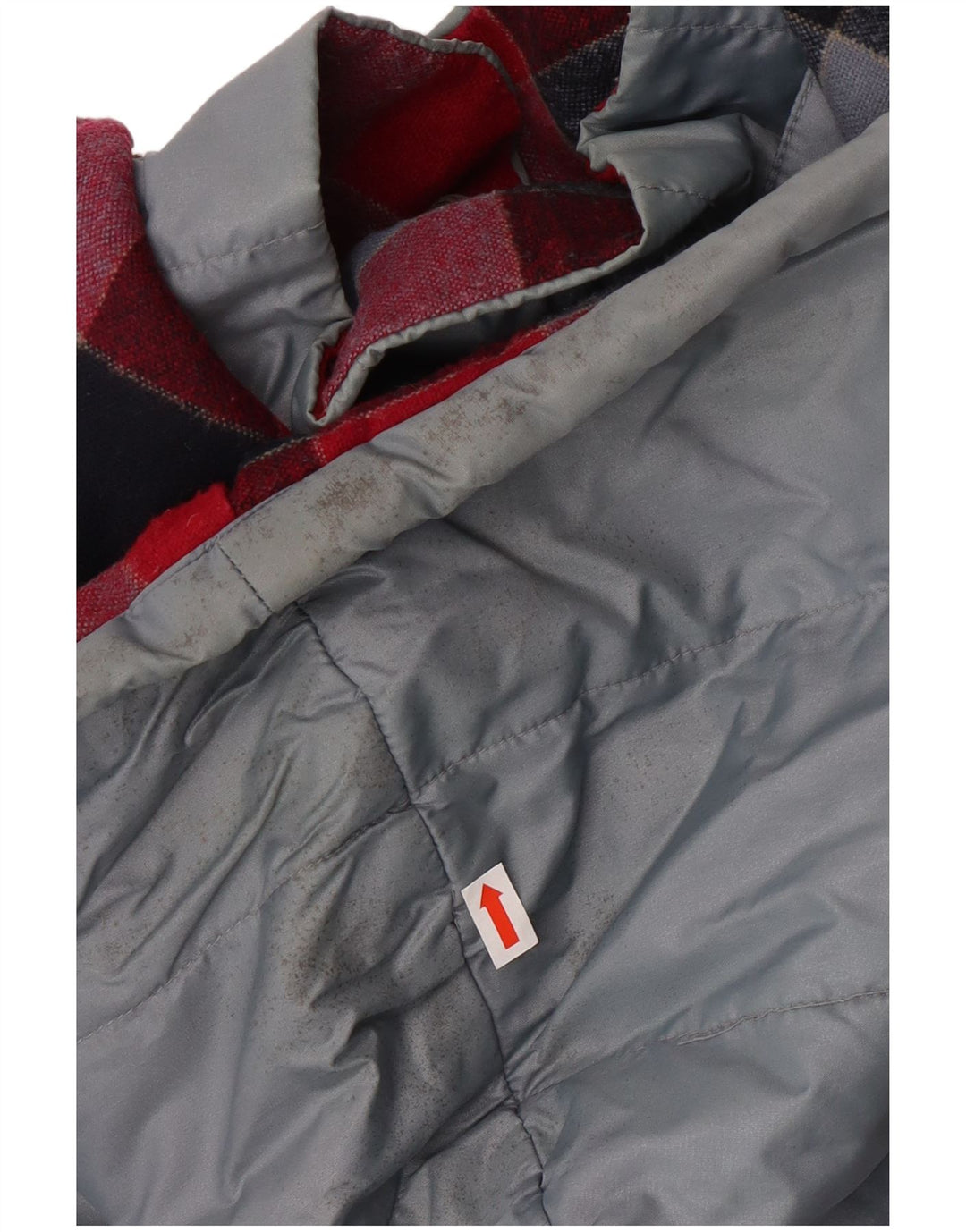 VINTAGE Womens Hooded Windbreaker Coat UK 14 Medium Grey Nylon