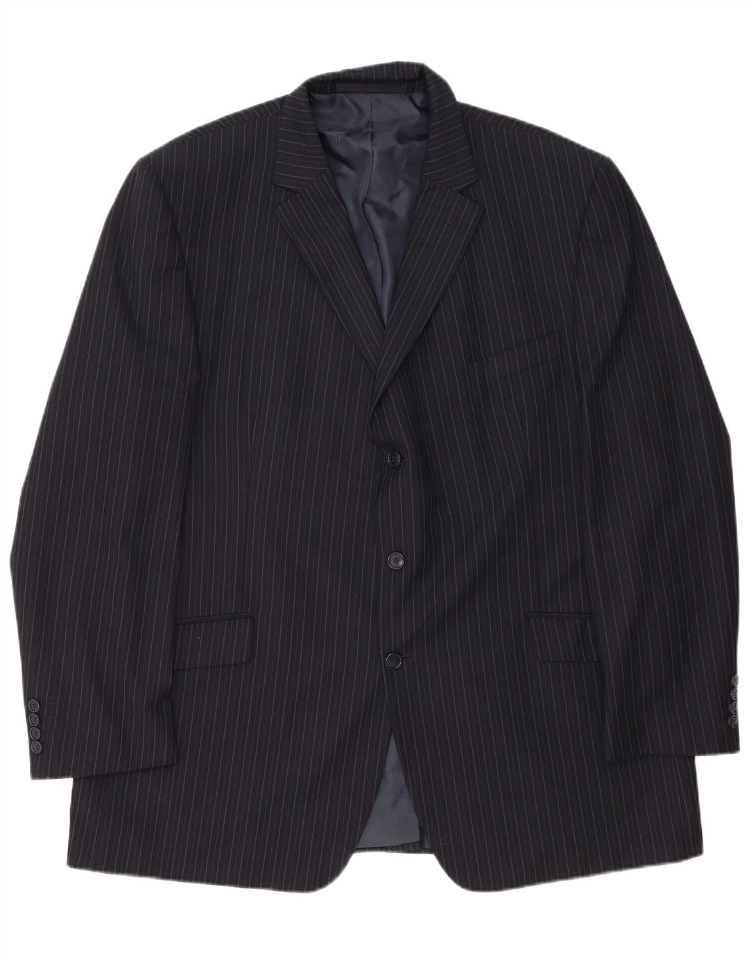 Marks & Spencer muška jakna sako s 3 gumba UK 48 2XL tamnoplava prugasta