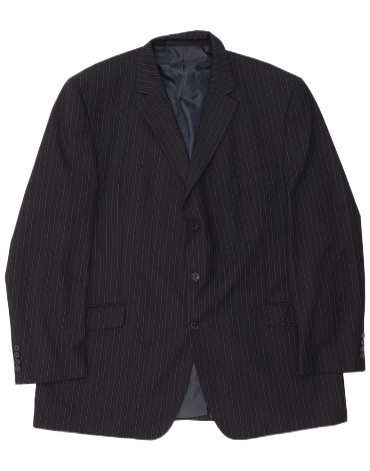 Marks & Spencer muška jakna sako s 3 gumba UK 48 2XL tamnoplava prugasta