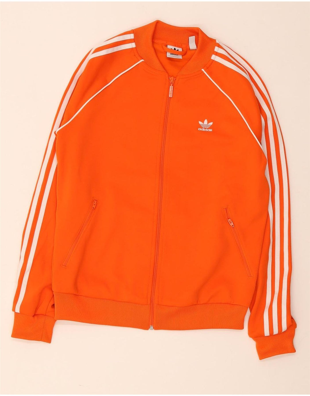 Adidas ženska gornja jakna trenirke UK 10 mali narančasti poliester
