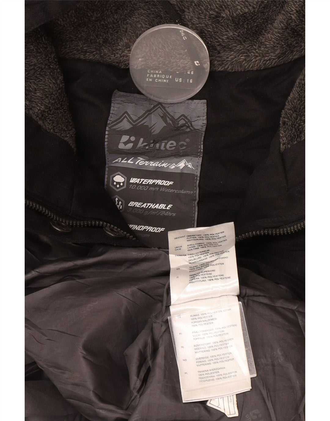 Killtec ženska vjetrovka s kapuljačom UK 16 veliki crni poliester