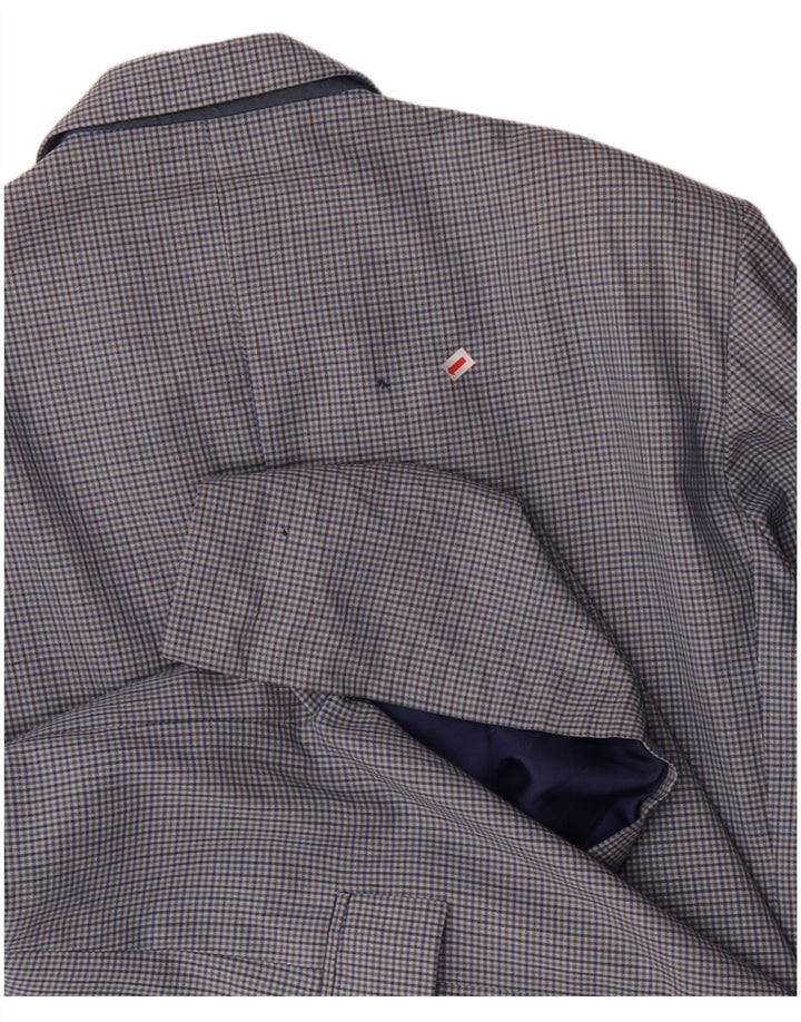 VINTAGE Muška jakna s 2 gumba IT 50 Large Blue Check Wool