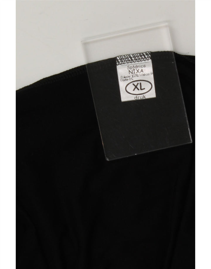VINTAGE Womens Abstract Pattern Pencil Skirt XL W36  Black Viscose Vintage Vintage and Second-Hand Vintage from Messina Hembry 