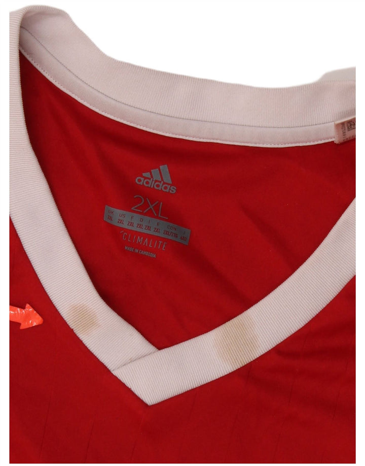 Adidas muška majica Climalite dugih rukava 2XL crveni poliester