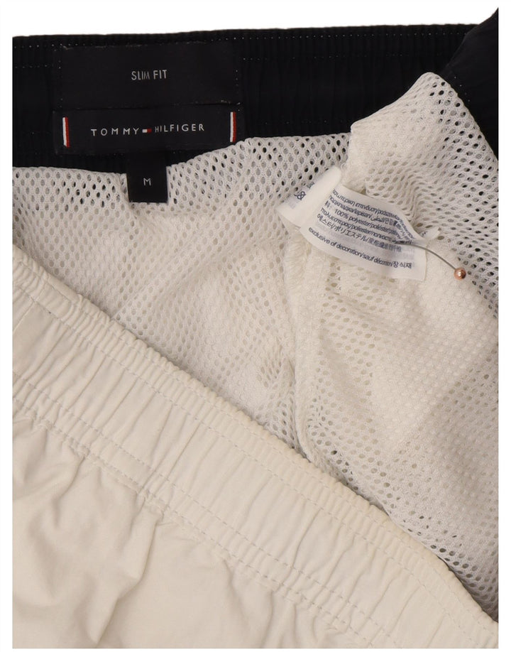 TOMMY HILFIGER Muške kratke hlače za kupanje srednje bijele boje s grafičkim motivima